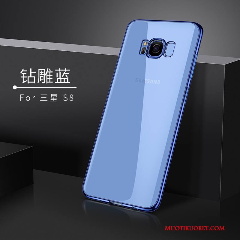 Samsung Galaxy S8 Kuori Läpinäkyvä Sininen Trendi Tähti Puhelimen Kuoret Silikoni Kotelo