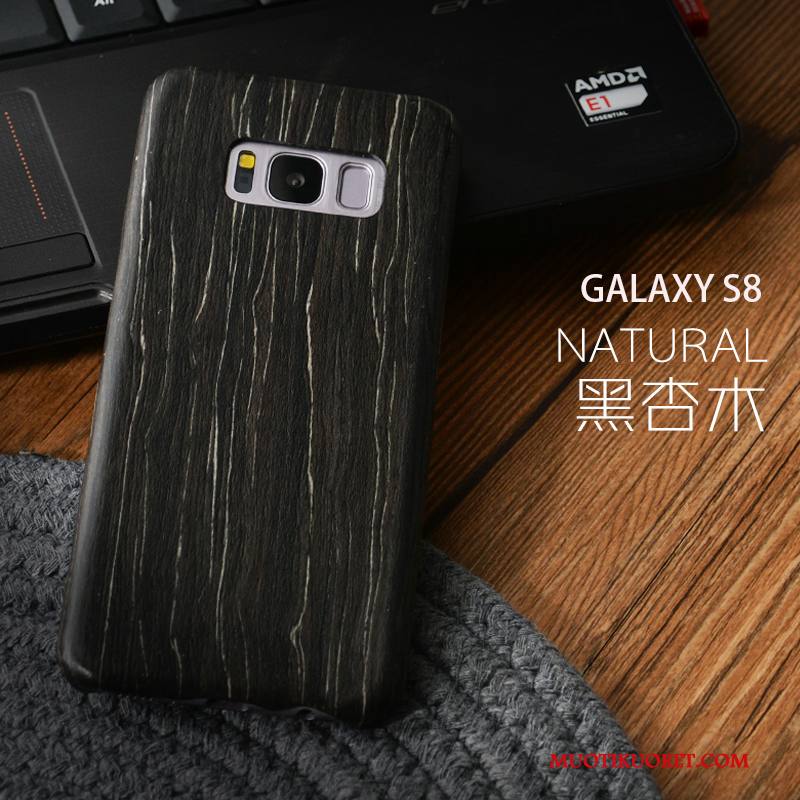 Samsung Galaxy S8+ Massiivipuu Musta Kuori Ultra Puhelimen Kuoret Suojaus Ohut