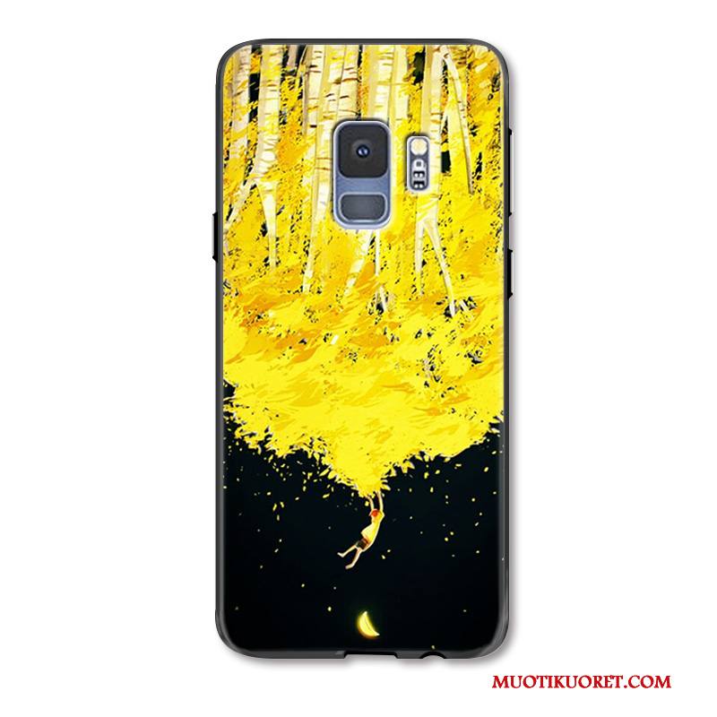 Samsung Galaxy S9 Kuori Keltainen Maalaus Luova Silikoni Murtumaton Suojaus Kohokuviointi