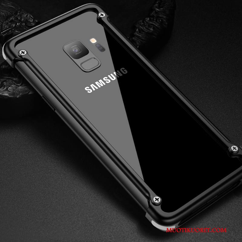 Samsung Galaxy S9+ Kuori Kotelo Tähti Metalli Kehys Suojaus Persoonallisuus Musta