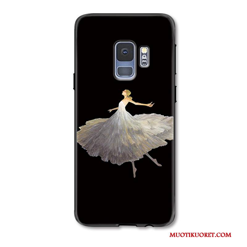Samsung Galaxy S9+ Kuori Pesty Suede Luova Tähti All Inclusive Musta Murtumaton Puhelimen Kuoret