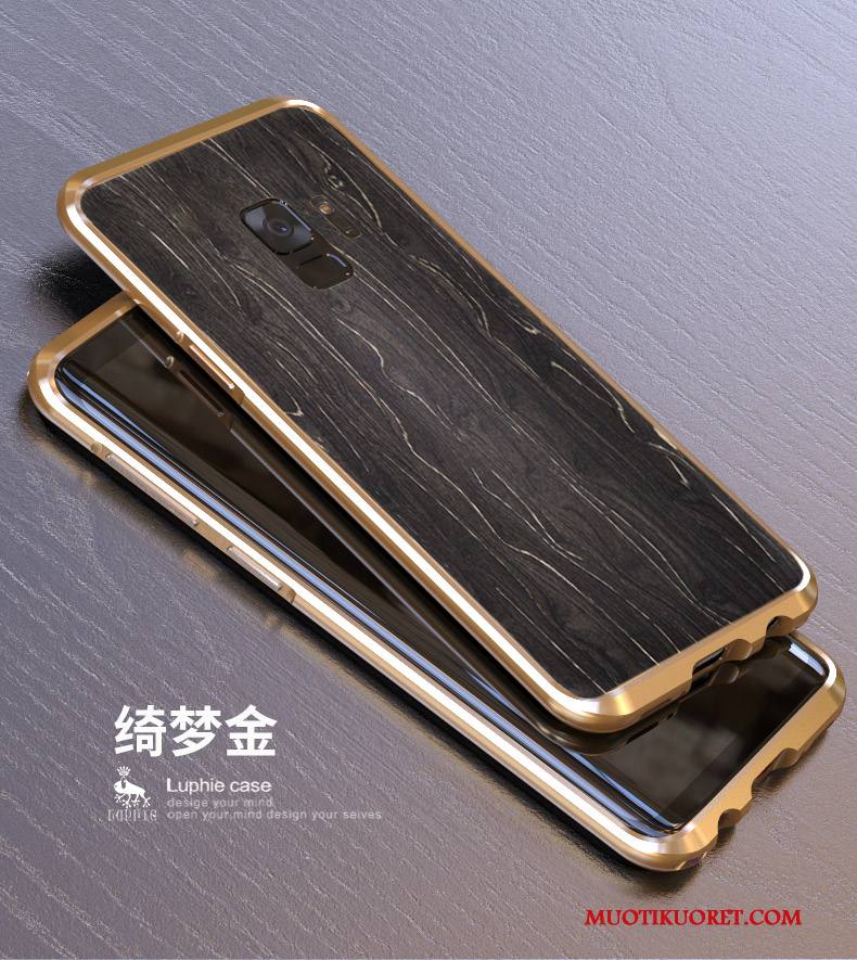 Samsung Galaxy S9 Kuori Puhelimen Kuoret Metalli Suojaus Kehys Takakansi Kotelo Kulta