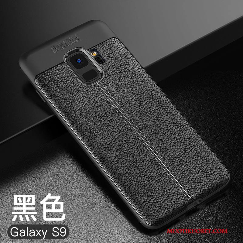 Samsung Galaxy S9 Uusi Nahkakotelo Pehmeä Neste Silikoni Kuori All Inclusive Musta