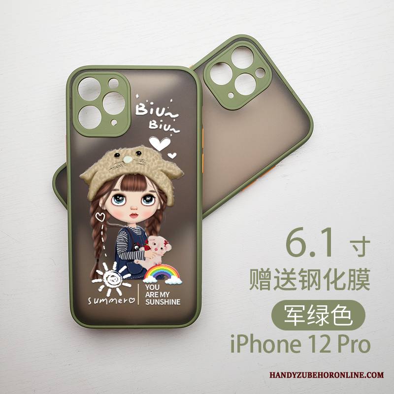 iPhone 12 Pro Kuori Pu Ihana Pesty Suede All Inclusive Pieni Murtumaton Kotelo