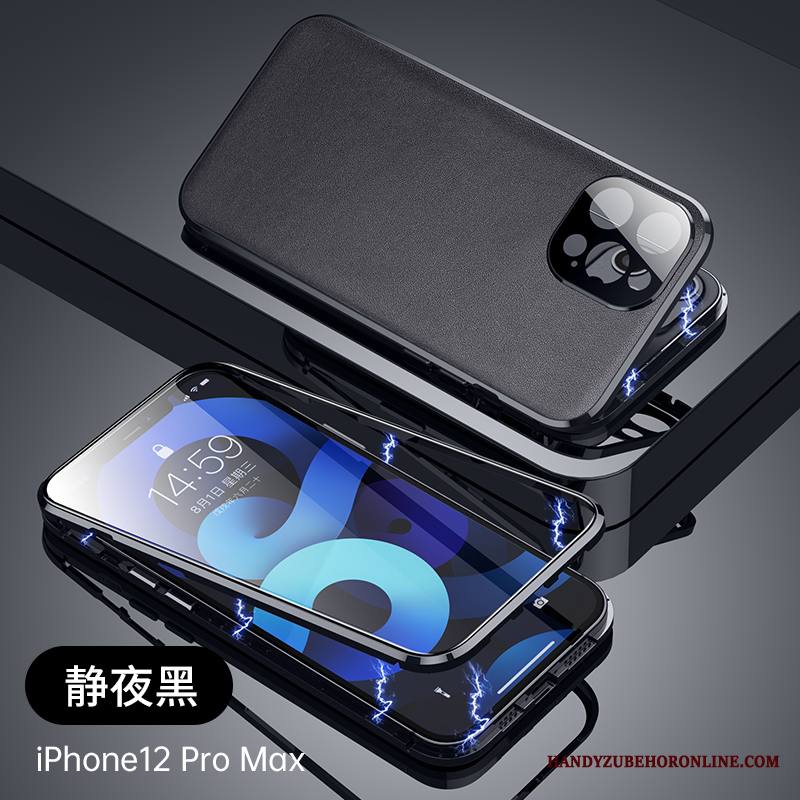 iPhone 12 Pro Max Suojaus Kaksipuolinen Uusi Musta Kuori Ultra Murtumaton