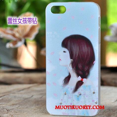 iPhone 4/4s Kotelo Puhelimen Kuoret Rhinestone Inlay Suojaus Sininen Kuori