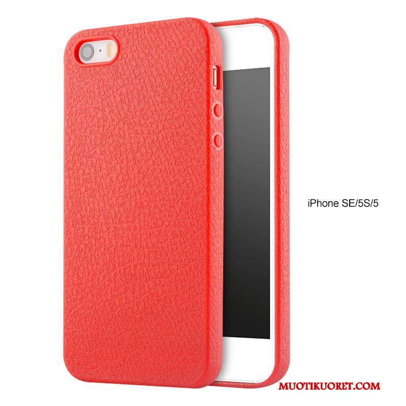 iPhone 5/5s Kuori Silikoni Puhelimen Kuoret Punainen Murtumaton Kotelo Suojaus Trendi