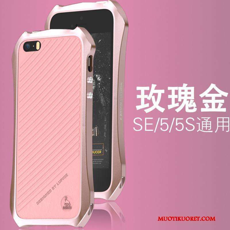 iPhone 5/5s Kuori Uusi Metalli Murtumaton Pinkki Puhelimen Kuoret Kulta Kehys