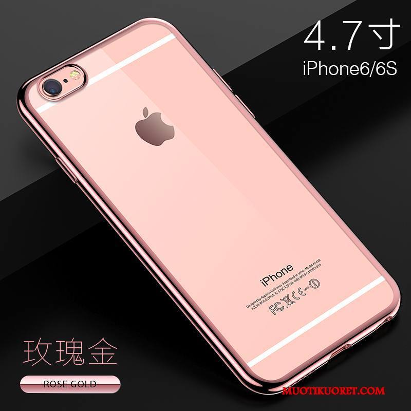 iPhone 6/6s Kuori Läpinäkyvä Puhelimen Kuoret All Inclusive Murtumaton Ultra Ohut Silikoni