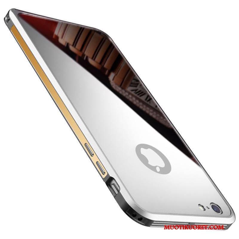 iPhone 6/6s Kuori Silikoni All Inclusive Trendi Metalli Kulta Murtumaton Kehys