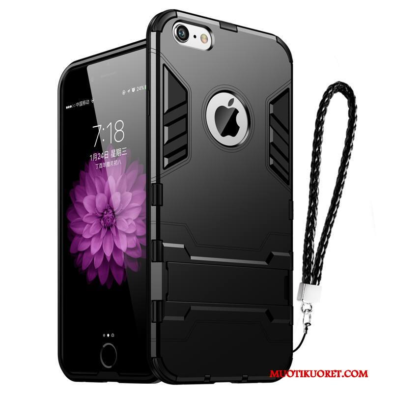 iPhone 6/6s Kuori Uusi Puhelimen Kuoret Murtumaton Silikoni Trendi Kotelo Musta