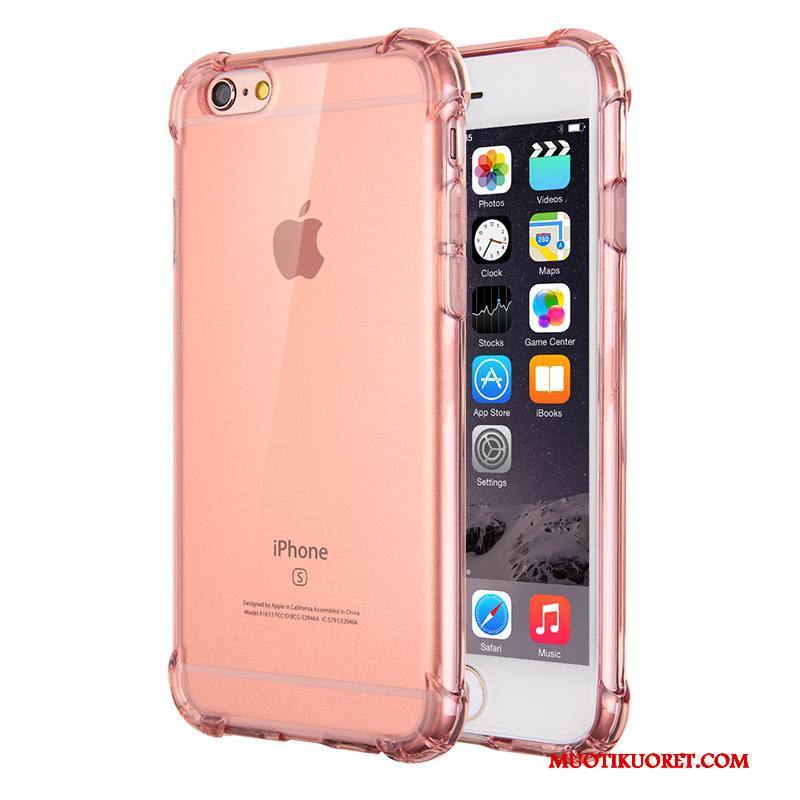 iPhone 6/6s Puhelimen Kuoret Pinkki Kuori Suupaltti Silikoni Murtumaton Kulta