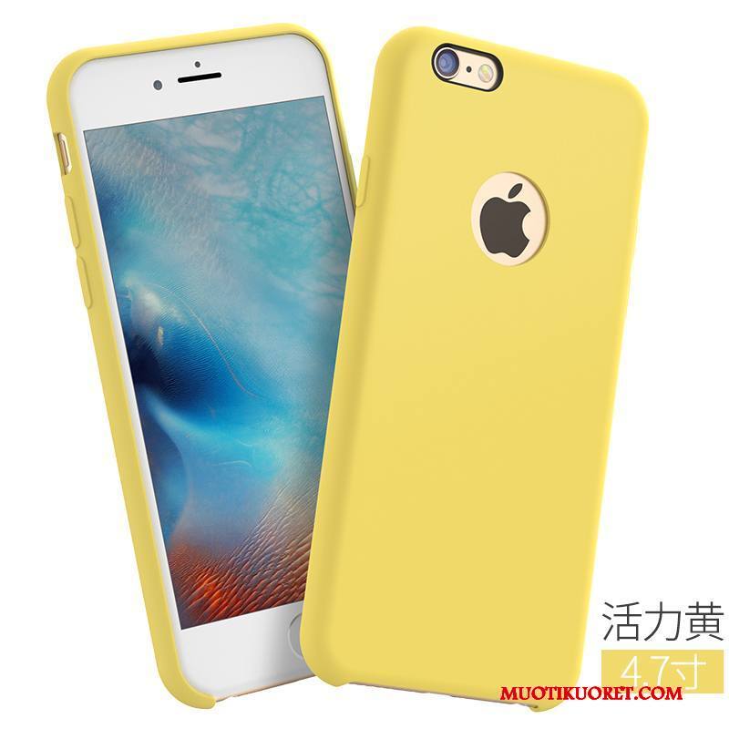 iPhone 6/6s Silikoni Pesty Suede Kuori Pehmeä Neste Kotelo Keltainen Murtumaton