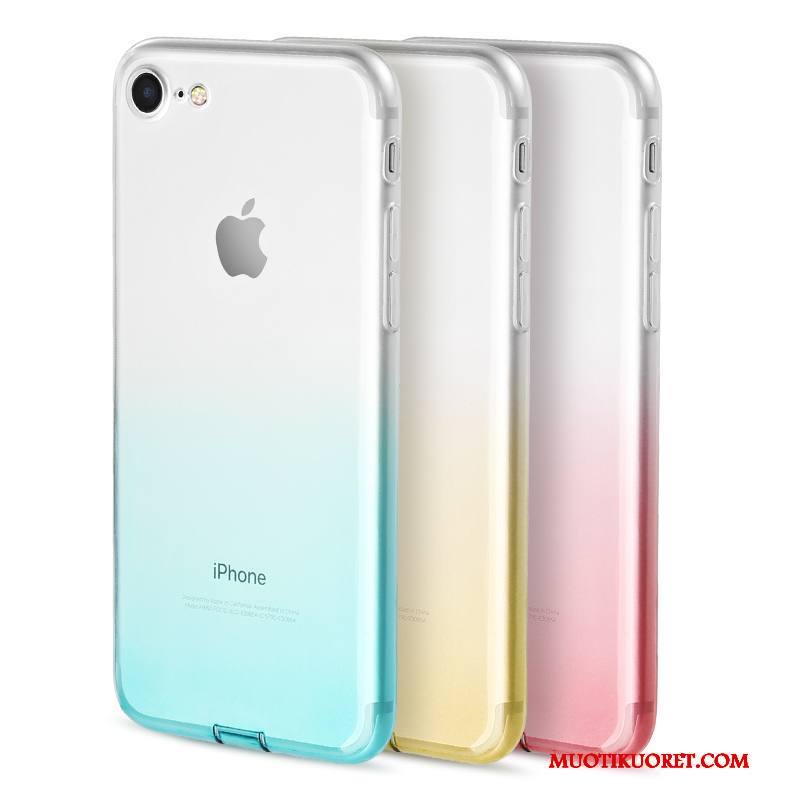 iPhone 7 Kaltevuus Kuori Läpinäkyvä Vaaleansininen Puhelimen Kuoret Pehmeä Neste Silikoni