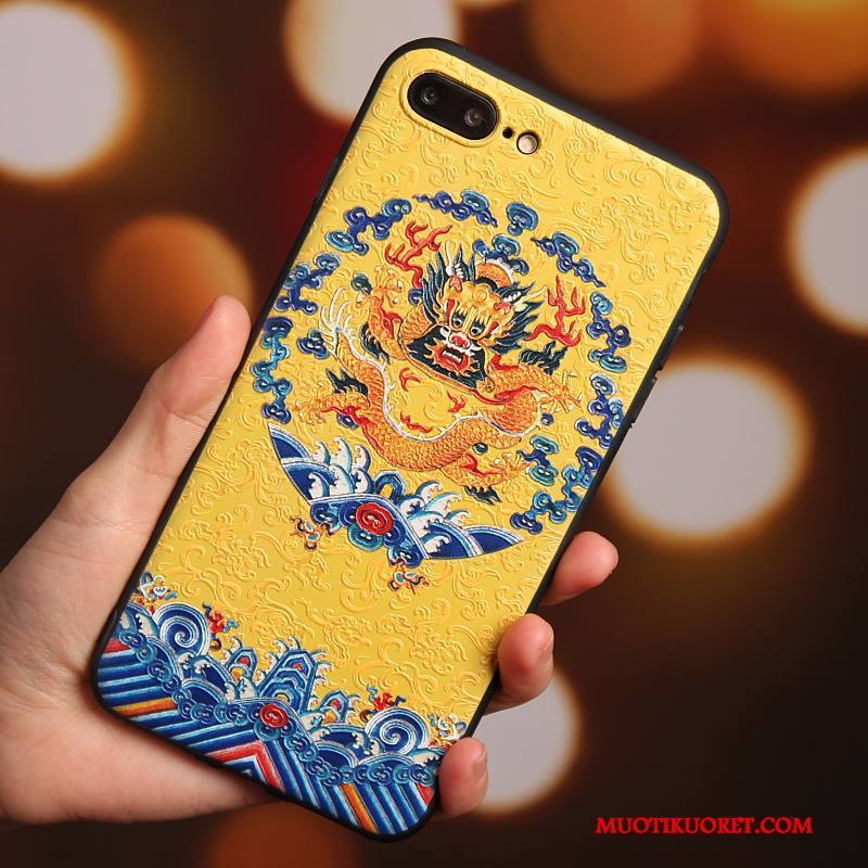 iPhone 7 Kuori Persoonallisuus Kylpytakit All Inclusive Suojaus Murtumaton Kiinalainen Tyyli Keltainen