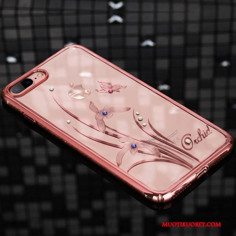 iPhone 7 Kuori Ylellisyys Pinkki Pinnoitus All Inclusive Kulta Strassi Kova