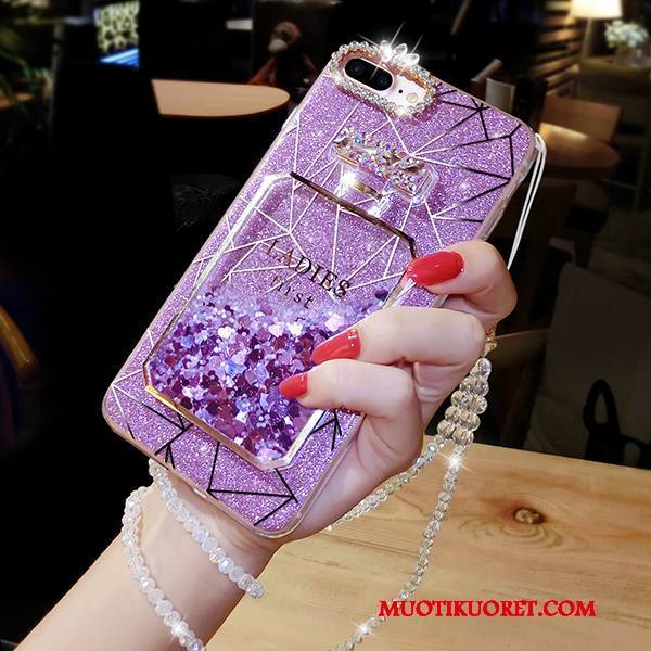 iPhone 8 Kuori Juoksuhiekka All Inclusive Puhelimen Kuoret Tide-brändi Violetti Silikoni Murtumaton
