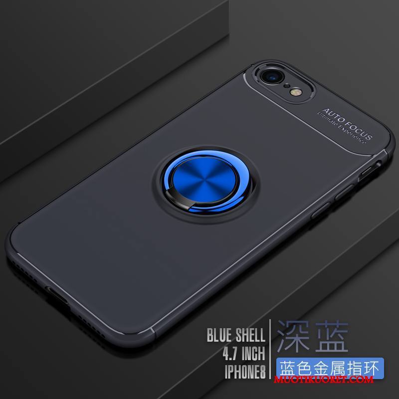 iPhone 8 Kuori Puhelimen Kuoret Ultra Sininen Kotelo Ohut Pesty Suede Silikoni