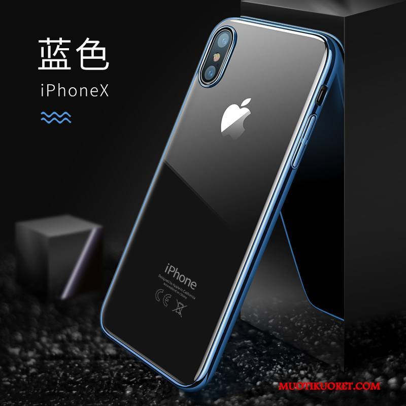 iPhone X Kuori Puhelimen Kuoret Ohut Läpinäkyvä Sininen Uusi Ultra Murtumaton